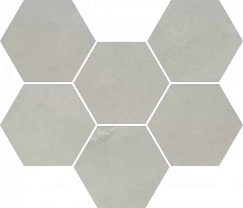 Мозаика Continuum Mosaico Hexagon Silver 25x29